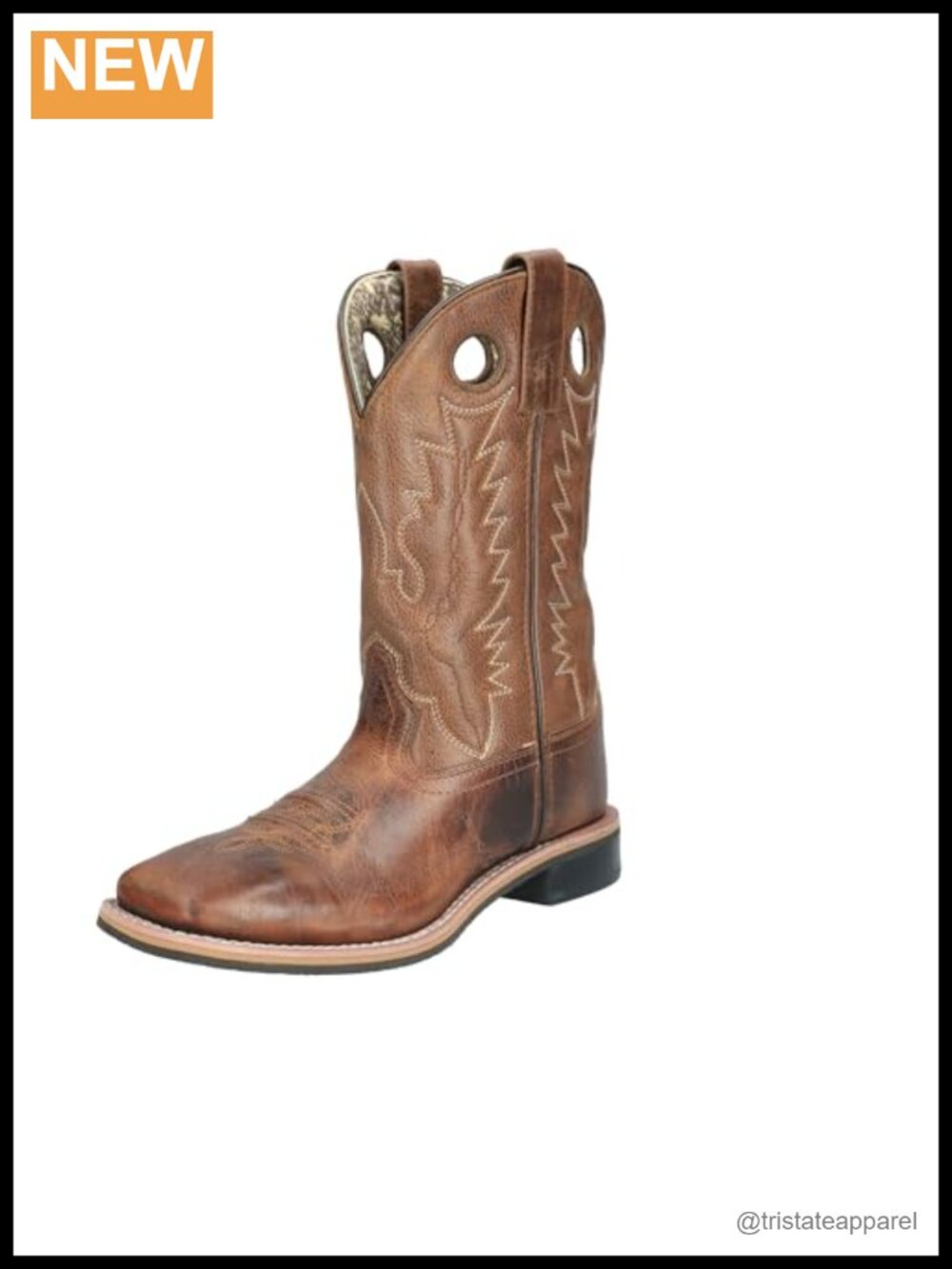 Women's Western Boots 10-Inch Square Toe Leather Mid-Calf